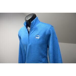 Under Armour Storm Fleece Golf Jacket 1/4 Zip Loose Blue Athletic Mens Sz Medium